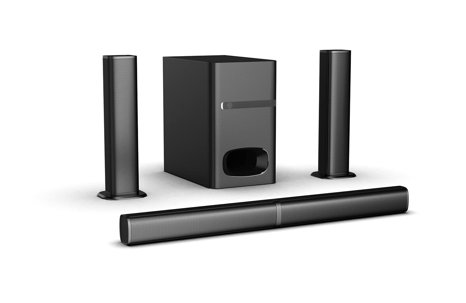 Panasonic SC-HT480GW-K 4.1 Ch Convertible Soundbar, 100 W, Deep Bass Sound, Bluetooth, USB, RCA, AUX Inputs, Wall Mountable, Remote Control (Black)