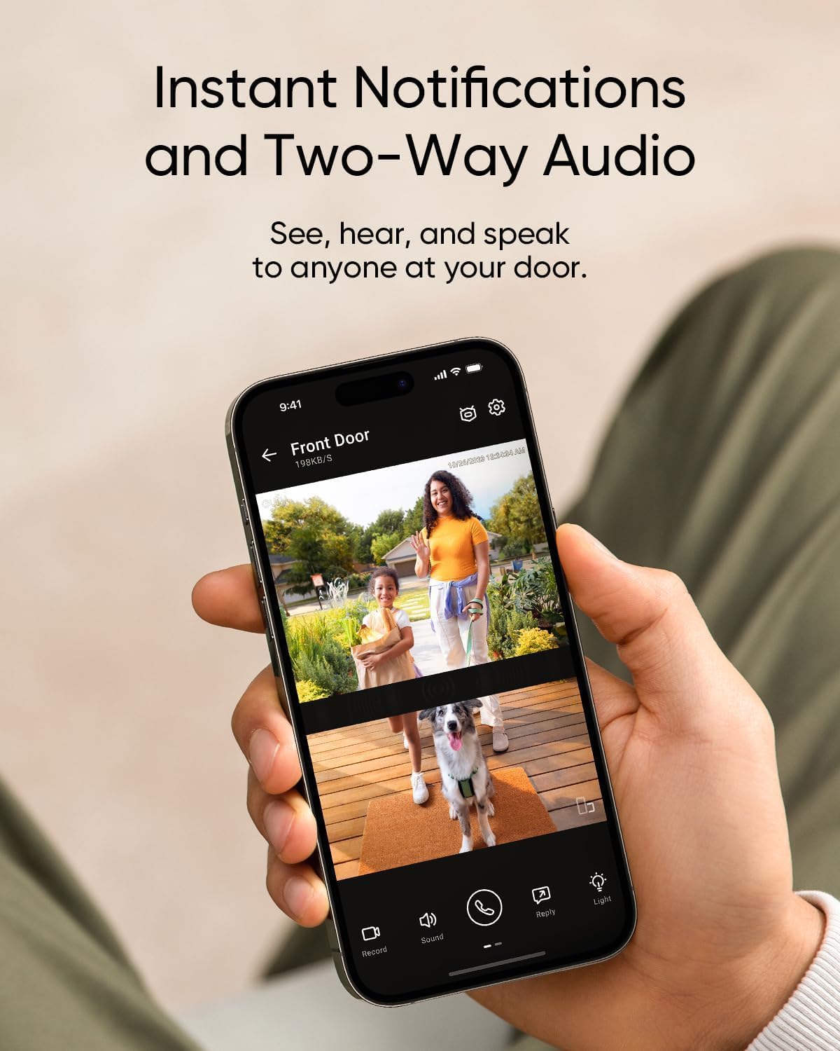 eufy Security Video Doorbell E340,No Subscription,Dual Cameras, 2K FHD,Head-to-Toe View, Doorbell Camera Wireless & Wired, Color Night Vision, Two-Way Talk, AI Motion/Package Detection, Built-in 8GB
