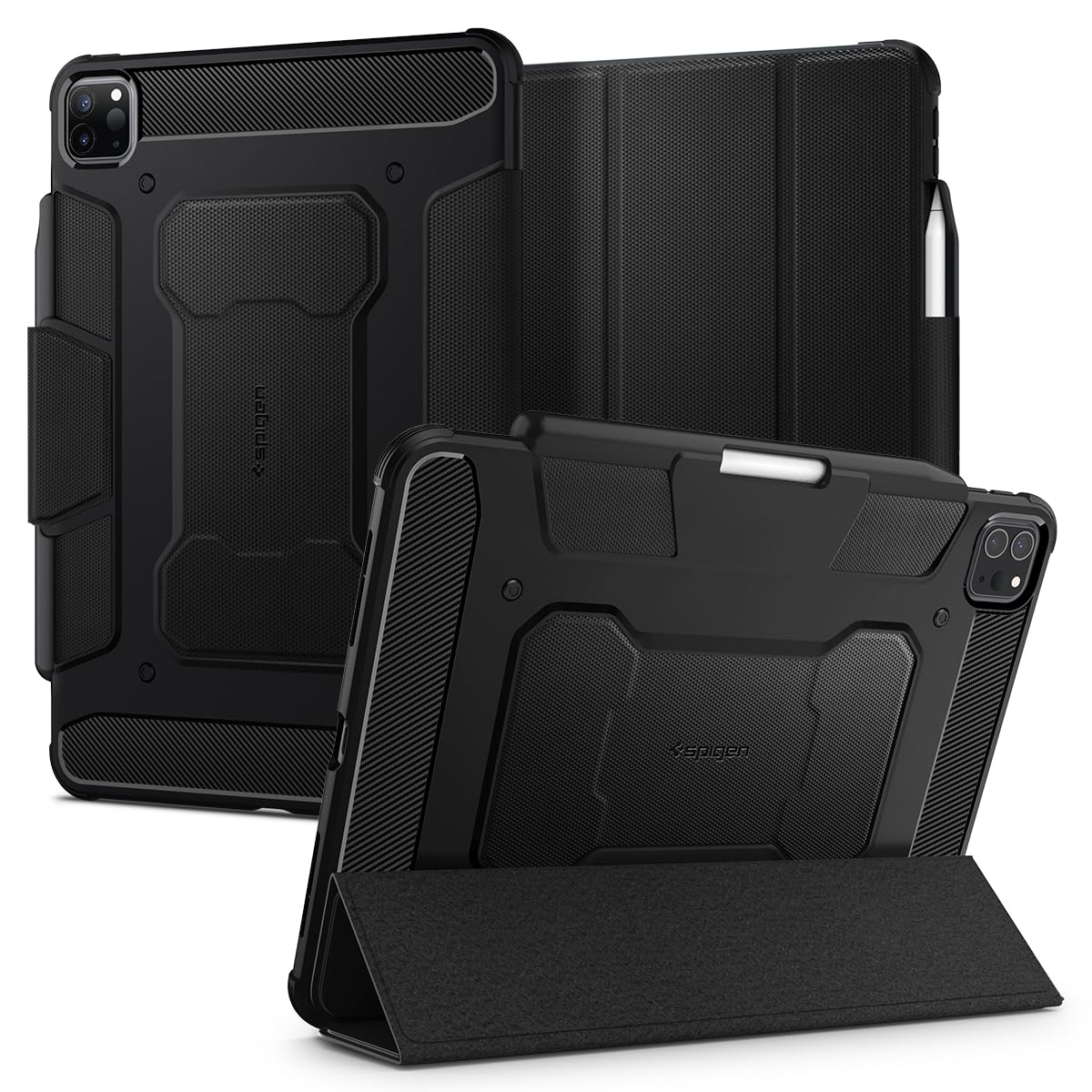 Spigen Rugged Armor Pro Back Cover Case Compatible with iPad Pro 11 inch (2021 | 2020 | 2018) - Black