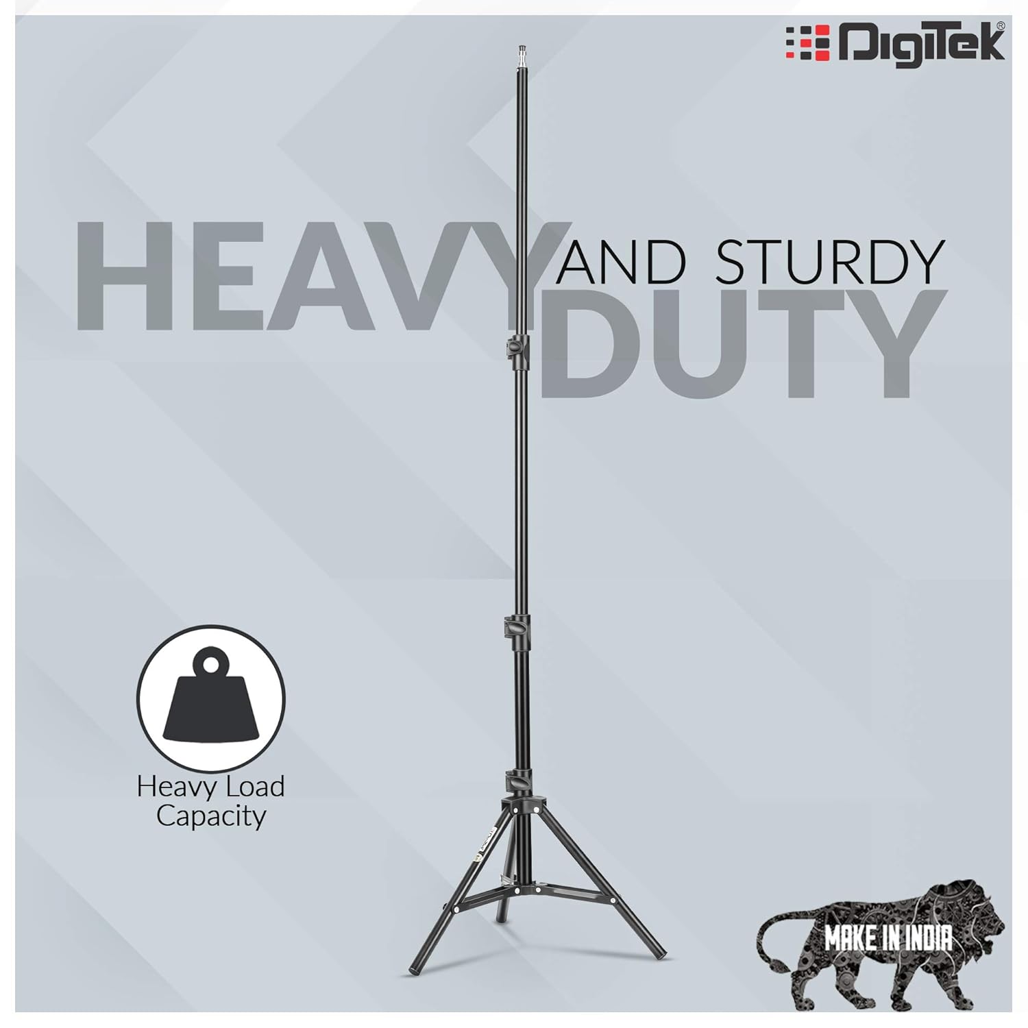 DIGITEK® (DLS-006FT) Lightweight & Portable Aluminum Alloy Light Stand for Ring Light, Reflector, Flash Units, Diffuser, Portrait, Softbox, Studio Lighting & More Ideal for Outdoor & Indoor Shoots
