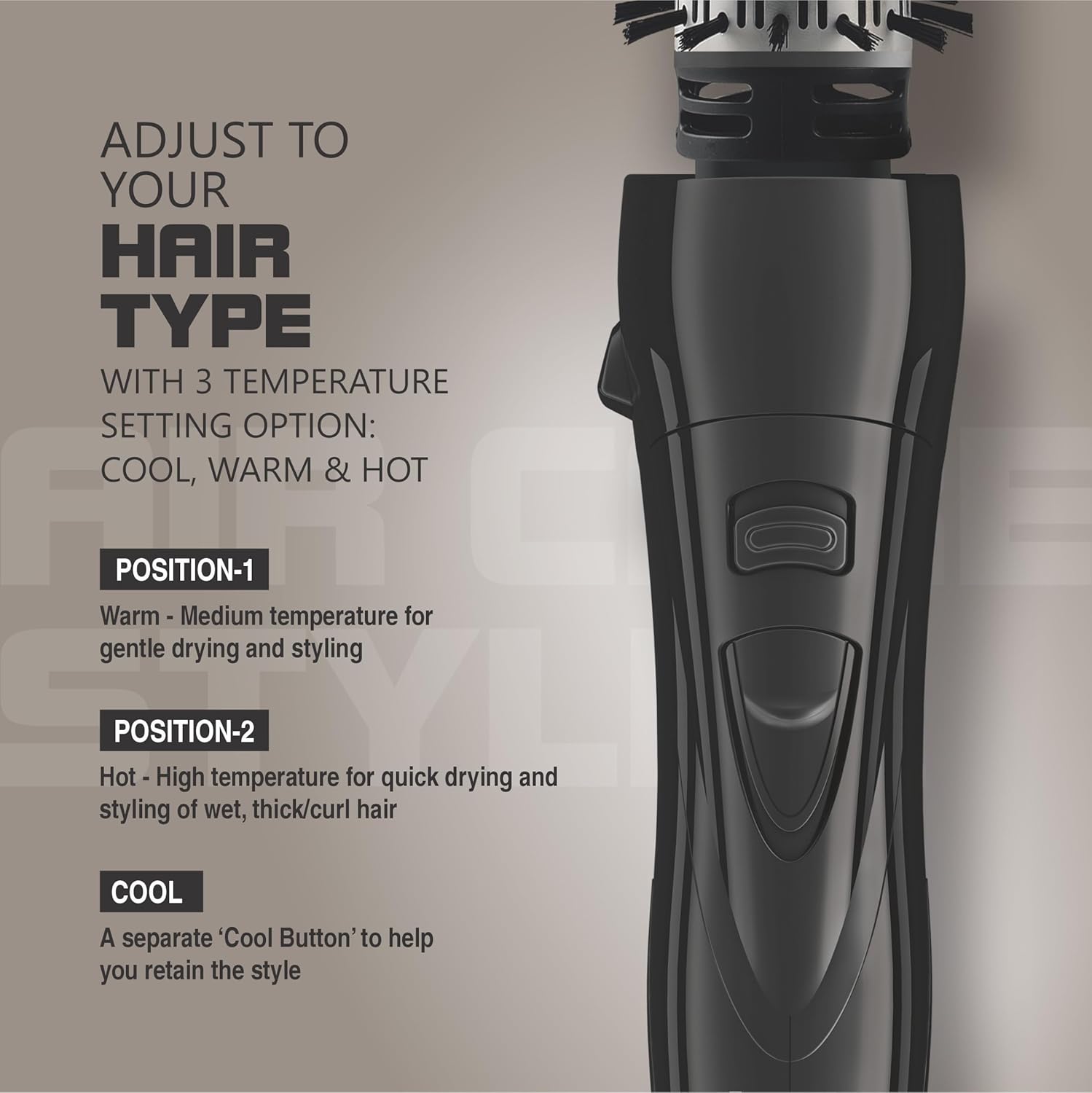 Havells 1000 Watts Air Care Volumizer Hair Dryer | Pre-Styling Half Brush, Stylish Curlers, Smoothening Roller Brush | Suitable For All Hair Types | Black | Hc4085