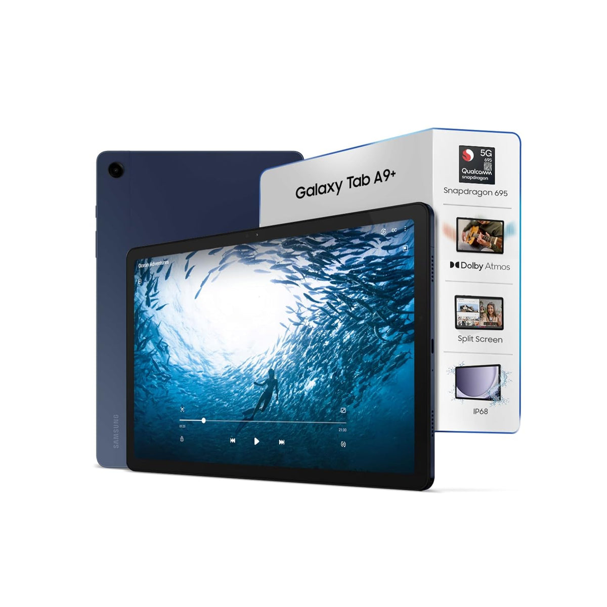 Samsung Galaxy Tab A9+ [Smartchoice], 27.94 cm (11.0 inch) Display, RAM 8 GB, ROM 128 GB Expandable, Wi-Fi Tablet, Navy