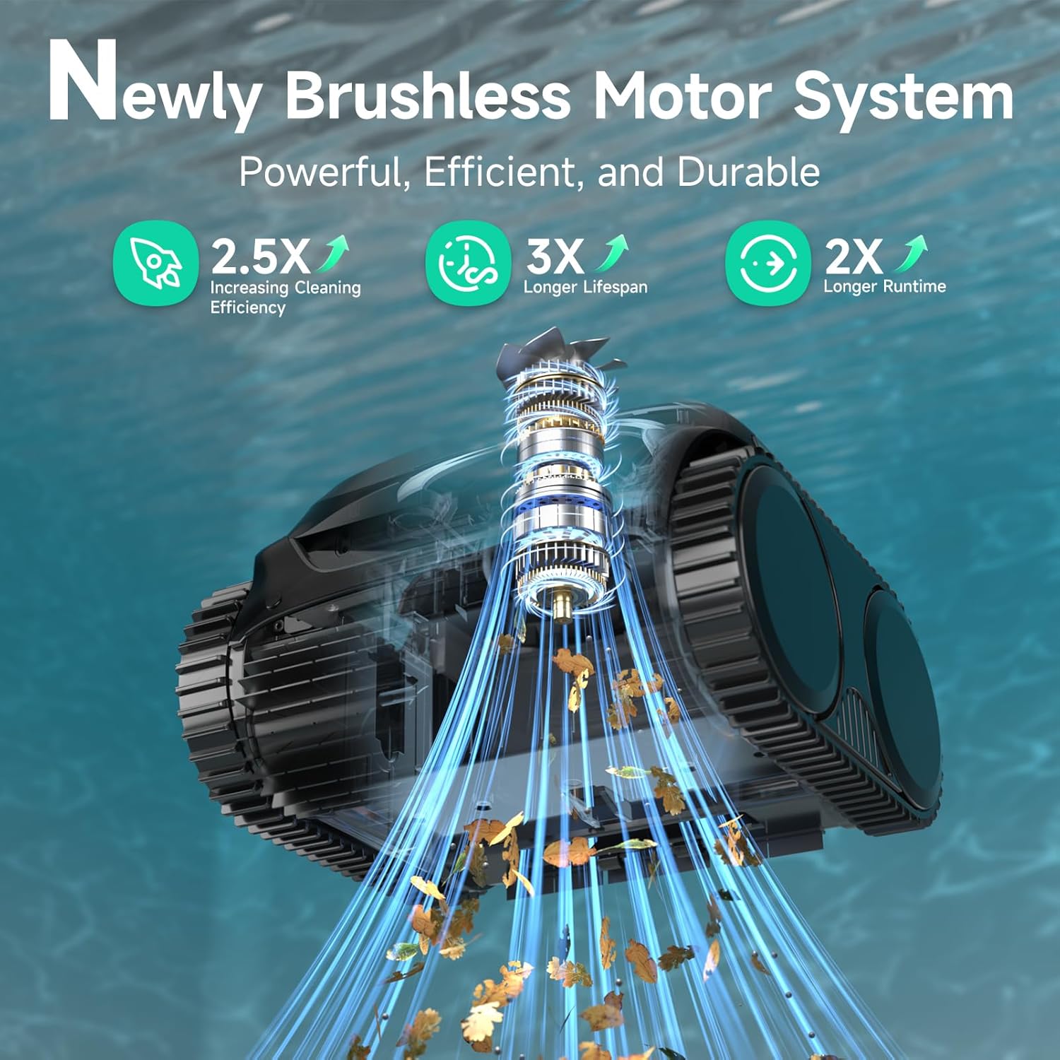 WYBOT C2 Cordless Robotic Pool Cleaner, Pool Vacuum Robot for Inground with Dual Filtration, Lasts 180 Mins, Wall & Waterline Cleaning, Smart Weekly Timer, App Support, OTA Upgraded-Dark Black