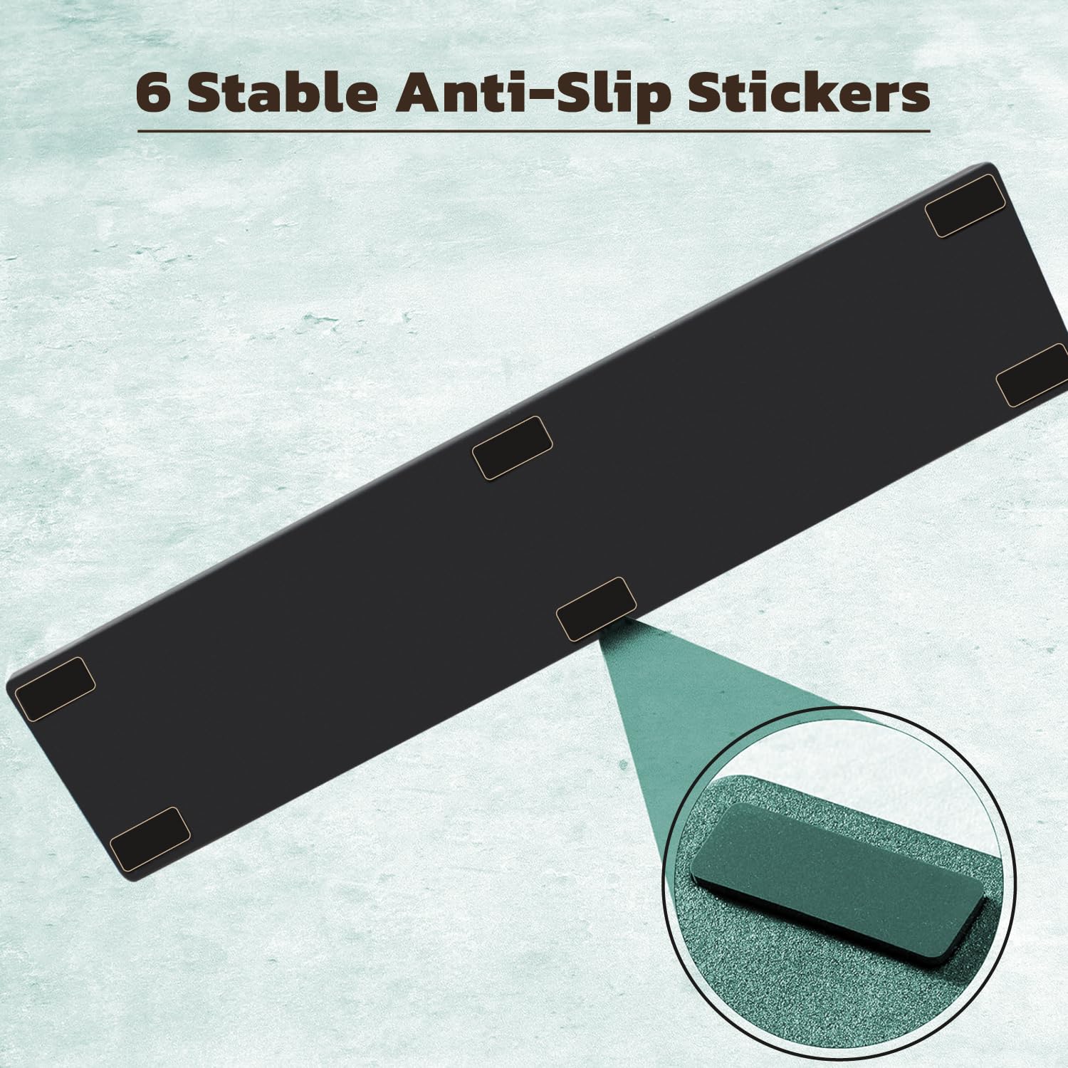 Ant Esports Full Size Keyboard Wrist Rest Pad -18"- Memory Foam Palm Rest with Non-Slip Footpad - Ergonomic Design Wrist Support - Desk Keyboard Accessory Gaming Gear-Full Size-Black