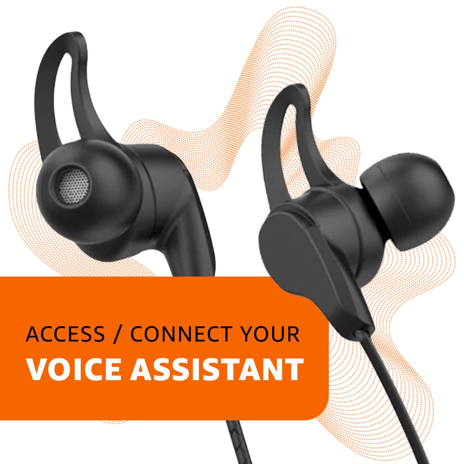 amazon basics in-Ear Bluetooth 5.0 Wireless Neckband with Mic, Up to 13 Hours Playback Time, Magnetic Earbuds, Noise Cancellation, Voice Assistant, Dual Pairing and IPX5 Rated (Black)