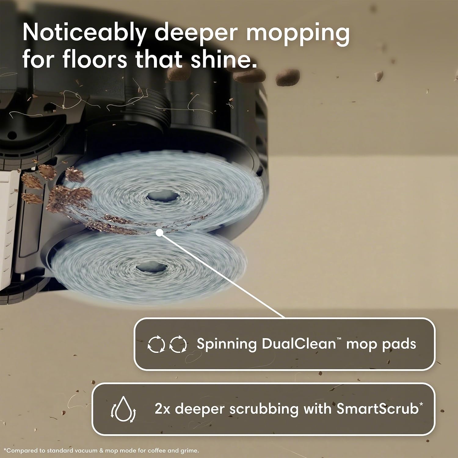 iRobot Roomba Plus 415 Robot Vacuum & Mop Combo, 20,000Pa Suction, 90 Days Self-Emptying, Multifunction Dock, Self-Cleaning & Hot Dry, Smart Obstacle Avoidance, Lifting Spinning Mops, Ideal for Pets