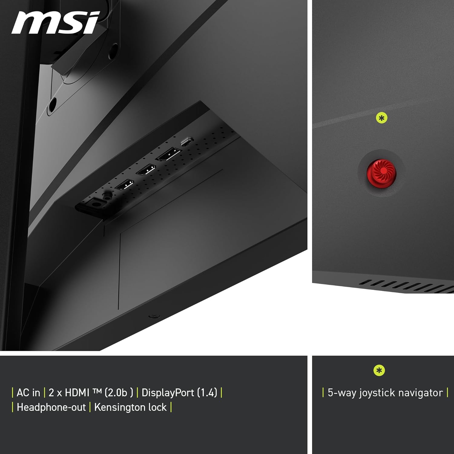 MSI MAG 275F 27 Inch FHD Gaming Monitor - 1920 x 1080 Rapid IPS Panel, 180 Hz / 0.5ms (GtG, Min.),115% sRGB Colour Gamut, Frameless Design, HDR Ready - DisplayPort 1.4, HDMI™