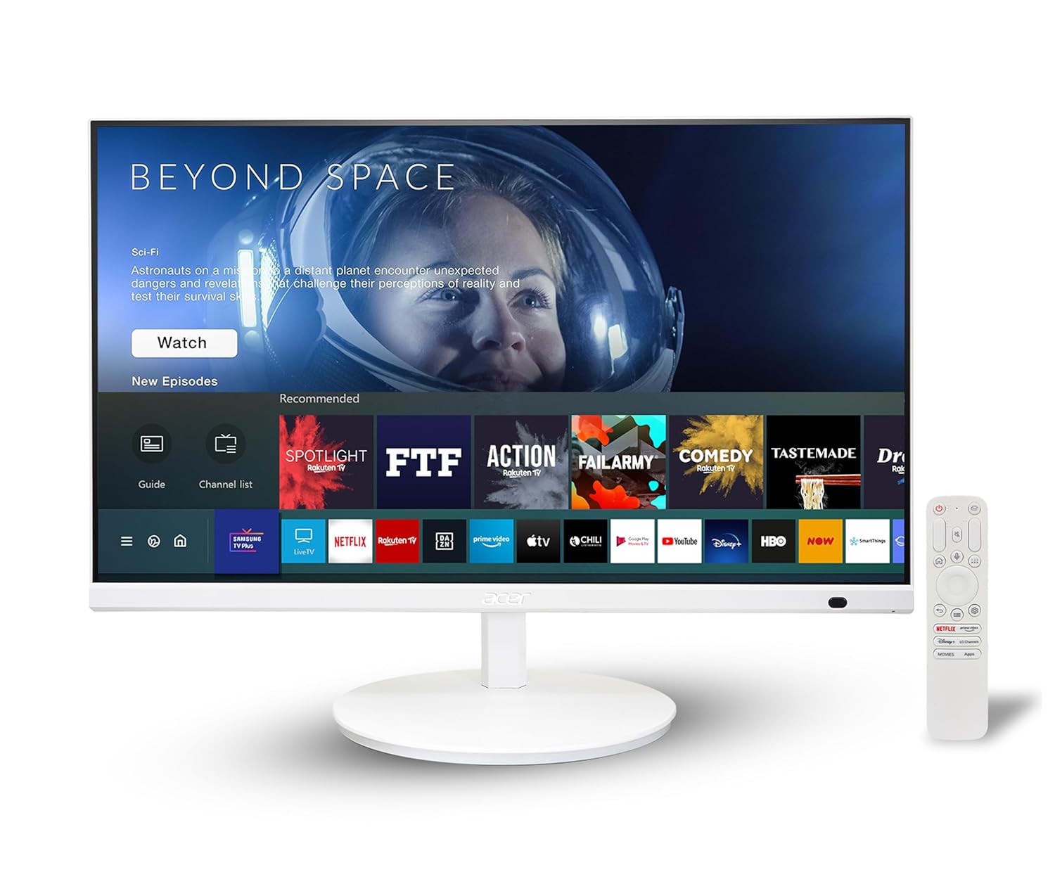 acer CS242Y 23.8 Inch Smart Full HD IPS Backit LED Monitor with WebOS I iOT Device I Airplay, Miracast, Wireless Mirroring, Bluetooth Support I HDR10 I Ergo Stand I Remote Control I Stereo Speakers