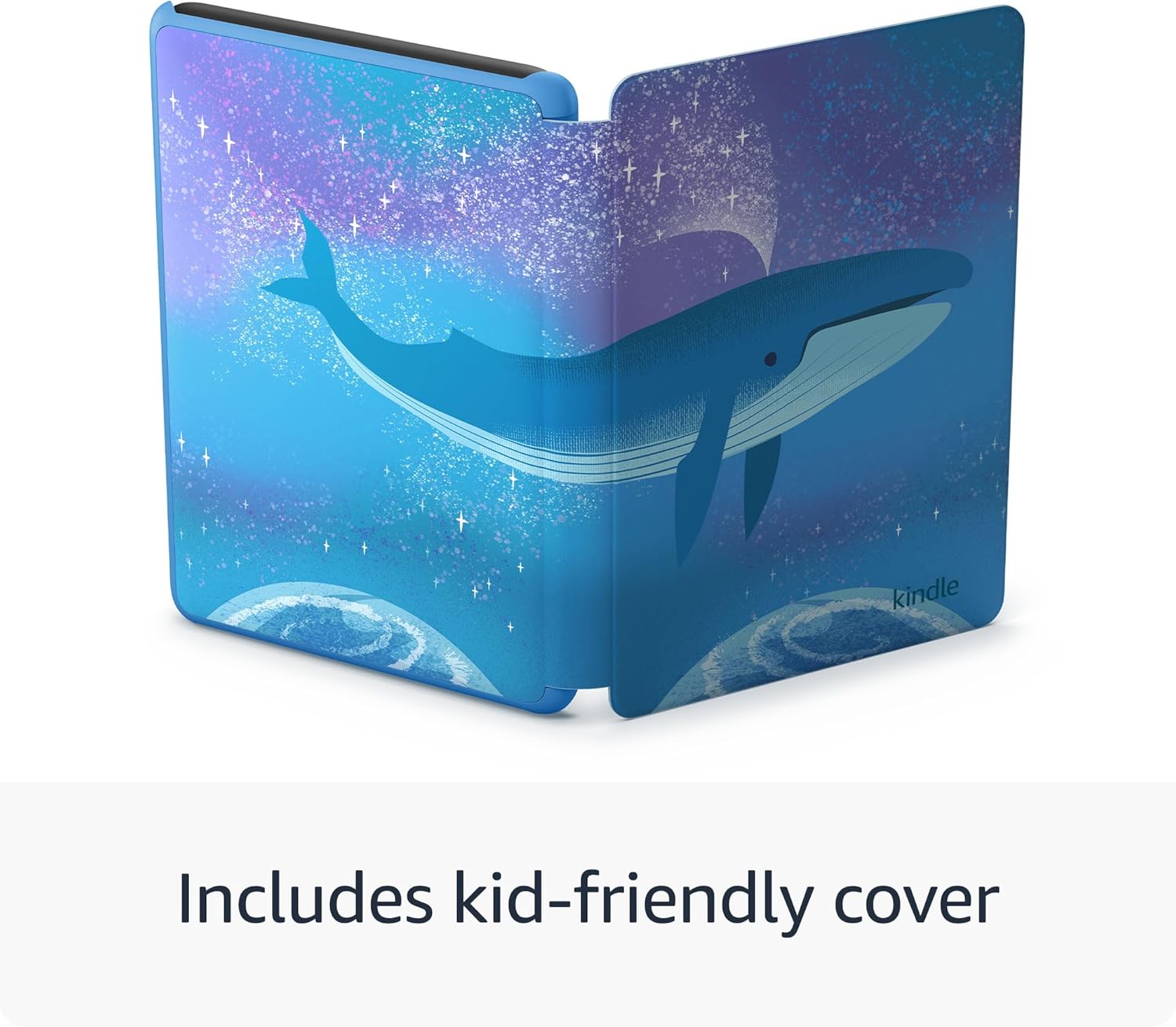 Amazon Kindle Kids 16GB (newest model) - If it breaks, we will replace it, includes ad-free books and cover, with glare-free display, faster page turns - Space Whale