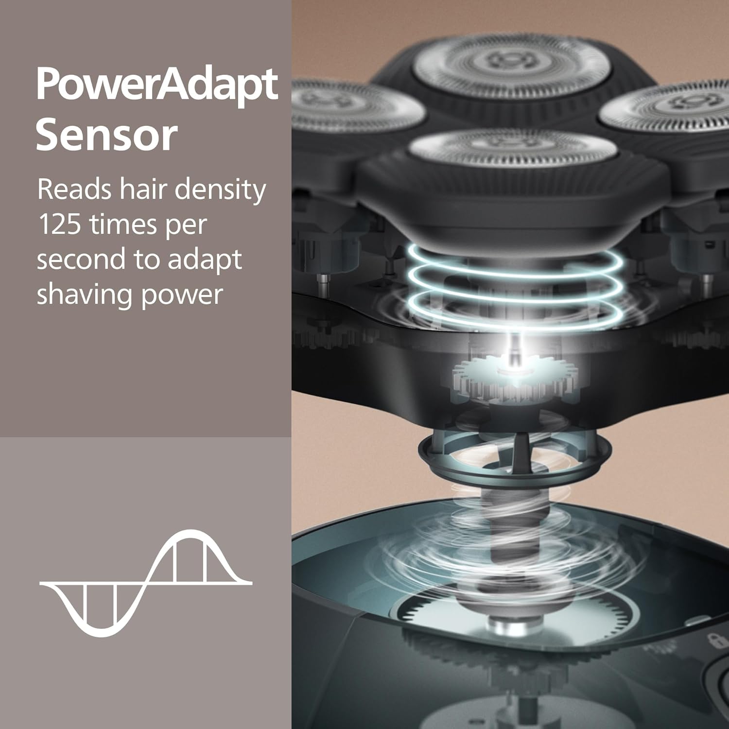 Philips Norelco Head Shaver Pro 7000 Series - Skull Shaver for Men and Women, 360° Flexing Head & ComfortCut Blades for Clean Shave, Gentle on Skin, Model HS7980/40