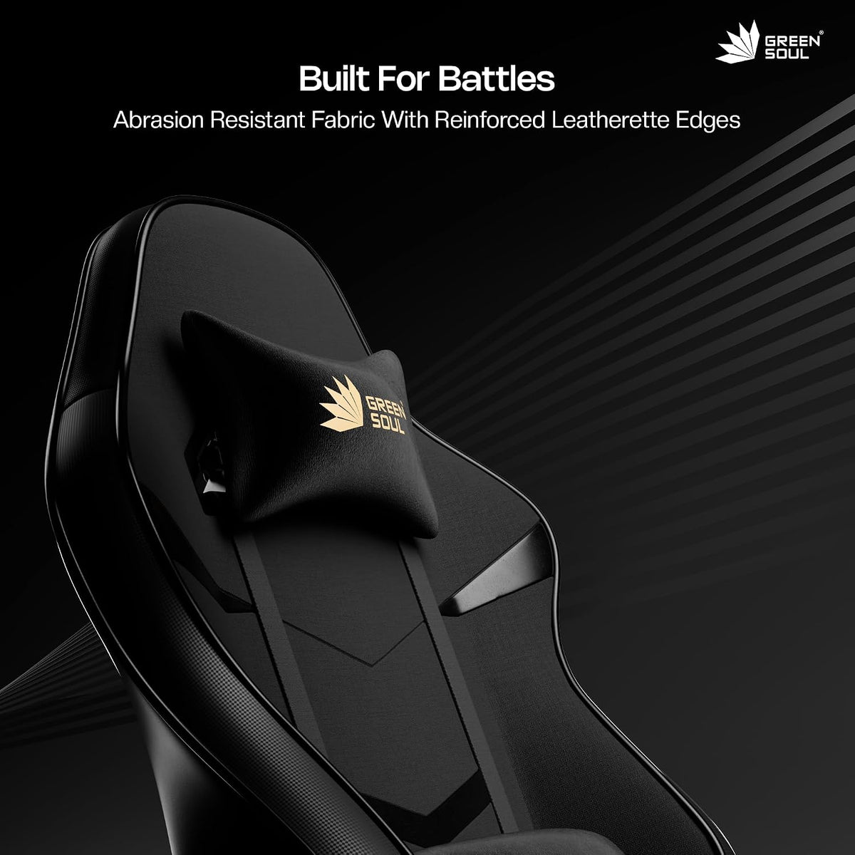 Green Soul Monster Ultimate Series T | Multi-Functional Ergonomic Gaming & Office Chair| Premium Spandex & PU Leather Fabric | Adjustable Neck, Lumbar Pillow | 4D Adjustable Armrests (Full Black)