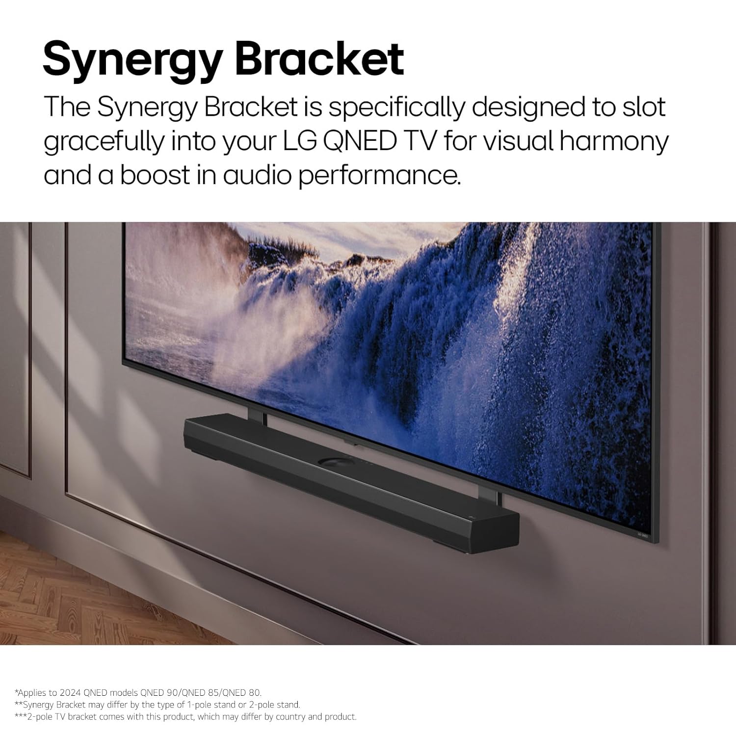 LG New Launch SQ75TR, 600W, 5.1.1Ch, Dolby Atmos, Center Up-Firing Speaker, AI Sound Pro, Wow Synergy, Wireless Subwoofer, Rear Speaker Inbuilt Receiver, QNED Matching Bracket Inside (2024 QNED TV)