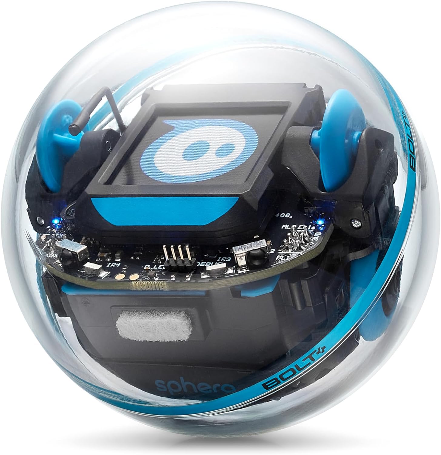 Sphero Bolt+: Coding & AI Learning Robot – Program with Draw, Blocks, Python & Javascript – Animated LCD Display – Ages 8+ – Durable, Qi Charging, Waterproof