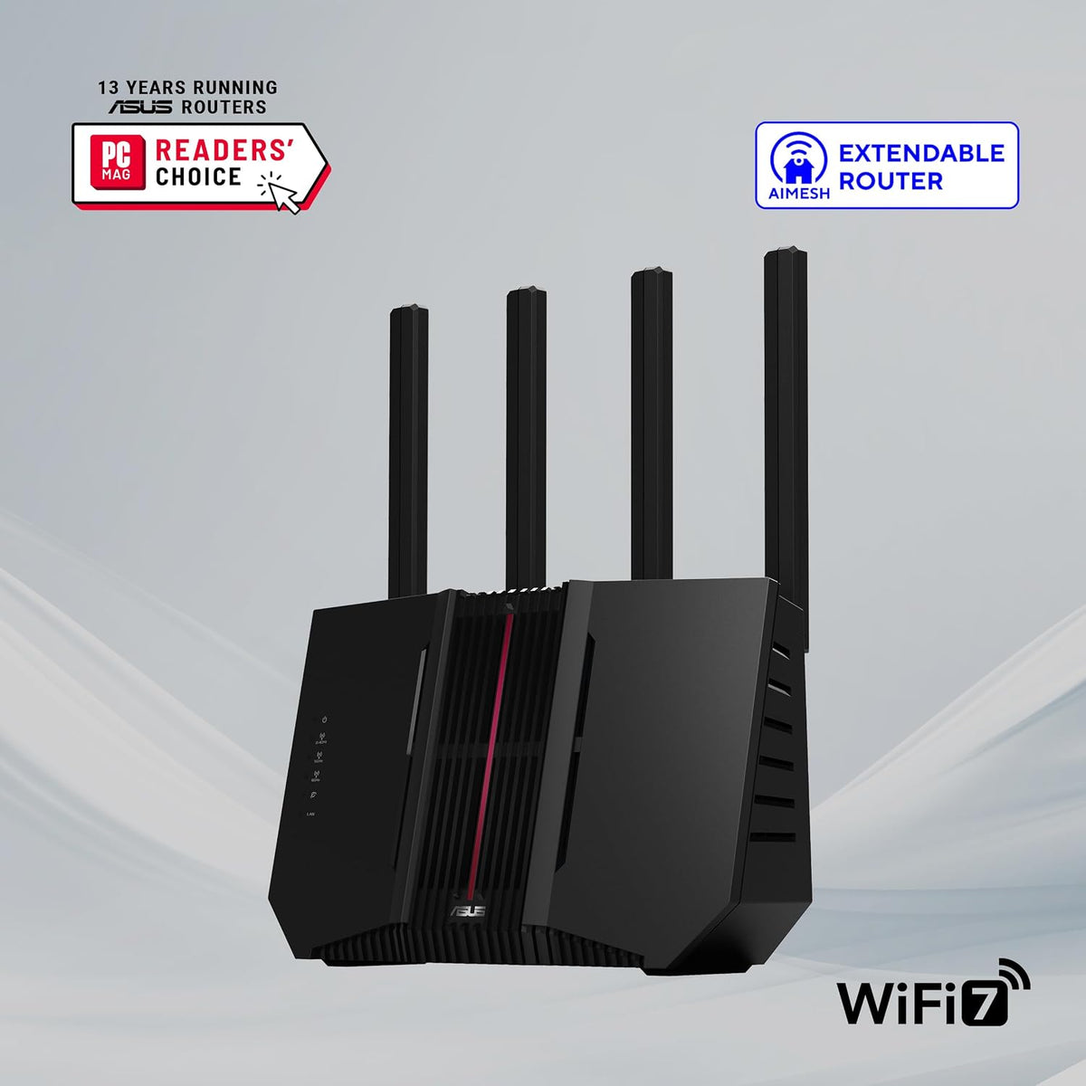 ASUS RT-BE9700 WiFi 7 Router - Tri-Band (6GHz), 9.7 Gbps, x2 WAN, Mesh