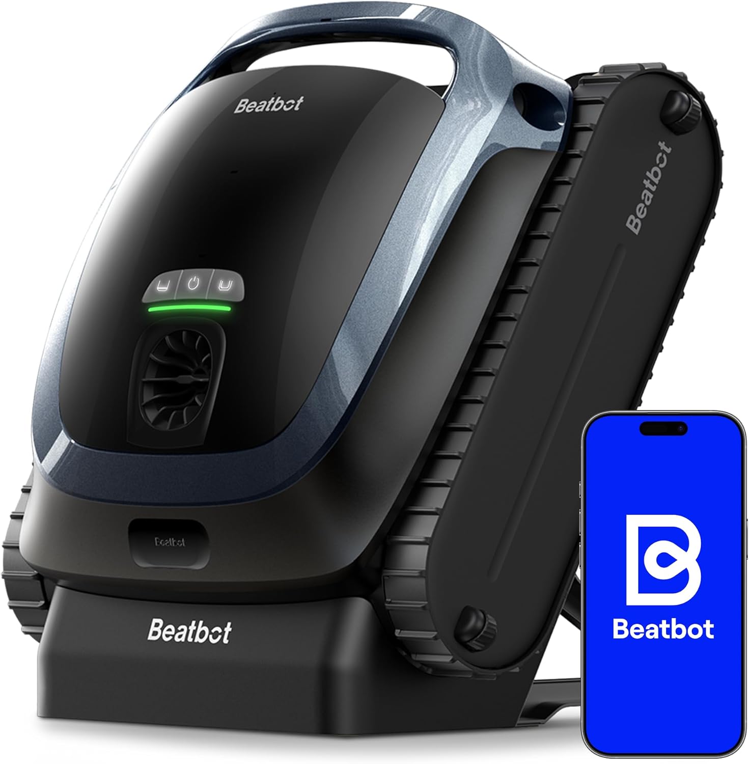 (2025 Upgrade) Beatbot AquaSense 2 Cordless Robotic Pool Vacuum Cleaner, Smart Surface Parking, Double-Pass Waterline Scrubbing, Cleans Floor, Walls and Waterline, Light Blue