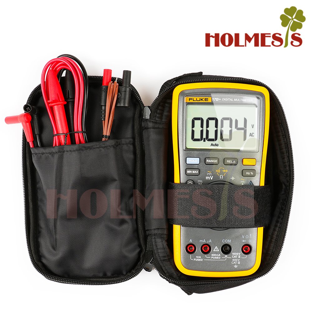 Fluke 17B+ Digital Multimeter 600V Over-Voltage Indicator 4000 Counts Current Measurement Diode Test & Data Hold Temperature & Humidity Specifications Altitude Compatibility Fuse Protection