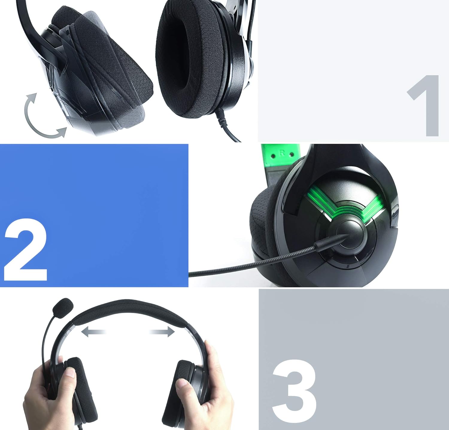 Amazonbasics Wired On Ear Gaming Headphones With Mic (Green)