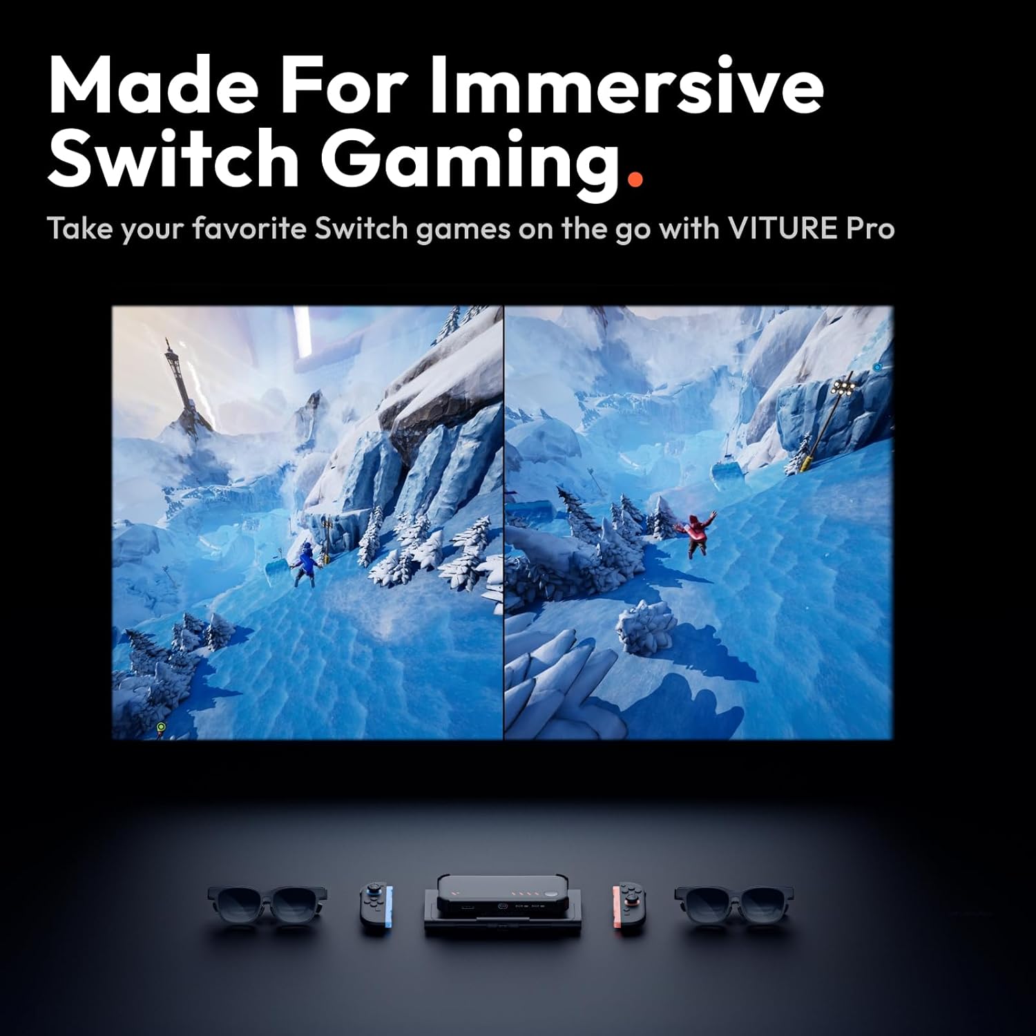 VITURE Pro Mobile Dock First-Ever Immersive XR Experience for Switch 2, Compatible with PS, Co-op Stream & Play, 2D/3D Content, fits Switch, Fire TV, HDMI Devices, for USB-C Display & XR/AR Glasses