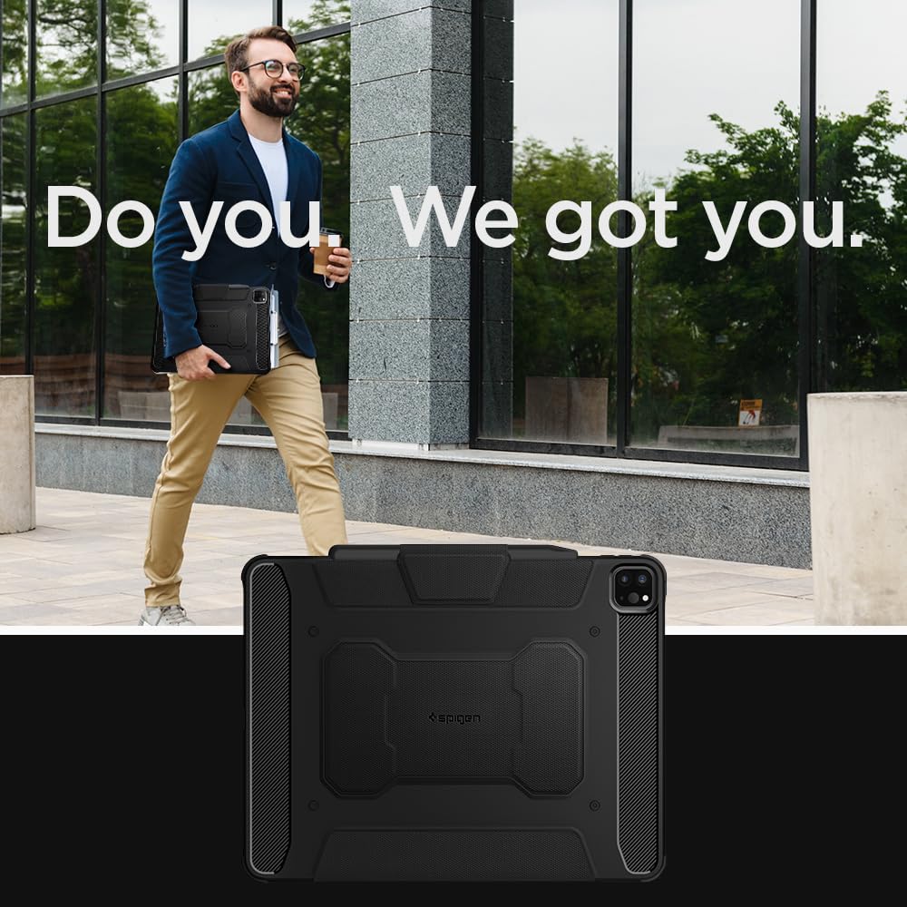 Spigen Rugged Armor Pro Back Cover Case Compatible with iPad Pro 11 inch (2021 | 2020 | 2018) - Black