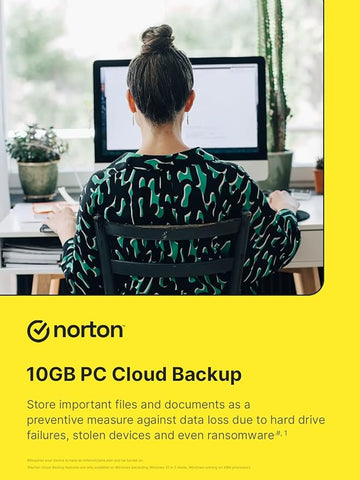 Norton 360 Standard |1 User 1 Year |Includes Advanced AI Scam Protection, Total Security for PC, Mac, Android or iOS | Additionally Includes Password Manager, PC Cloud Back Up, SafeCam for PC