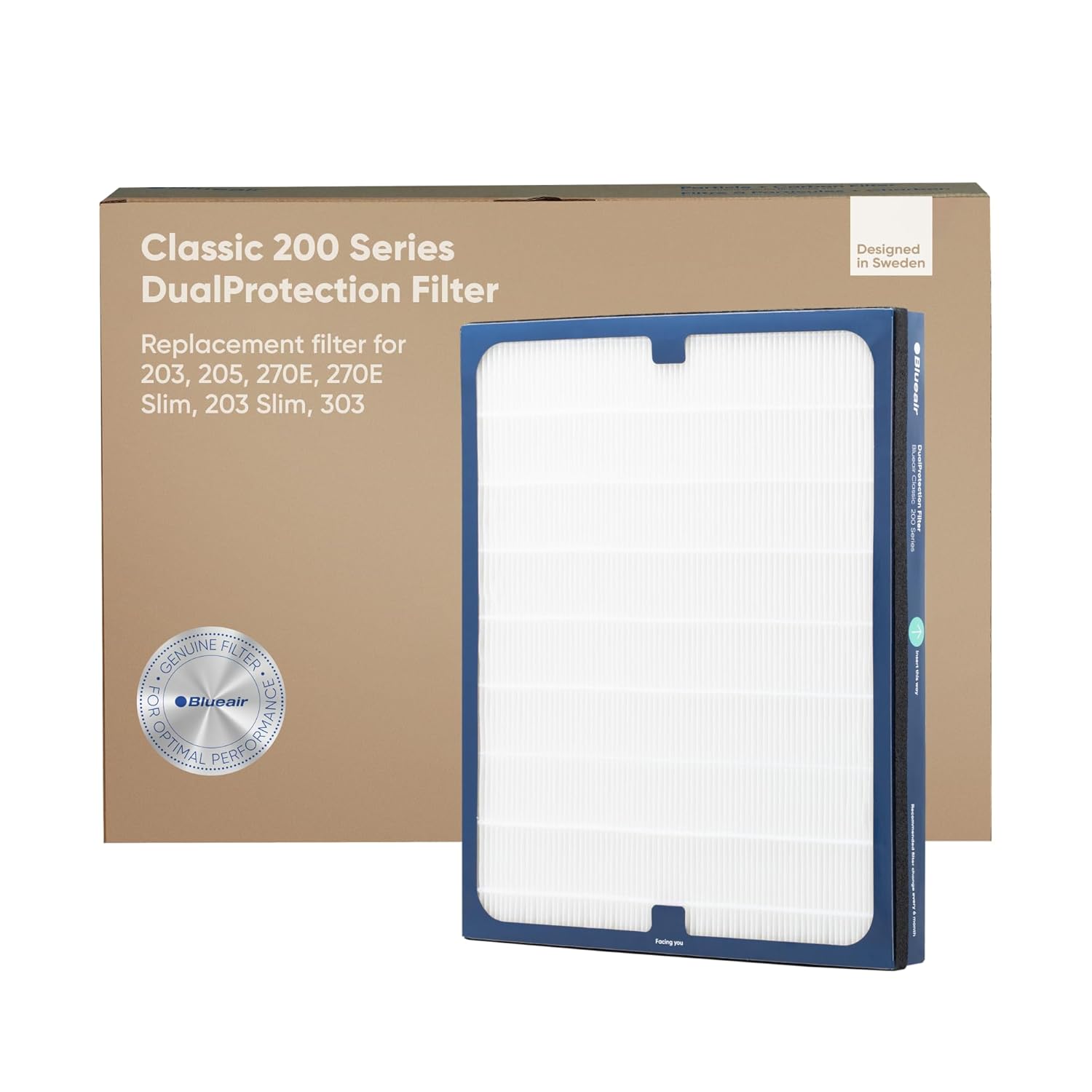 Blueair Classic 200 Series Genuine DualProtection Filter; Classic 203, 270E, 303, 201, 250E, 215B, 210B, 205