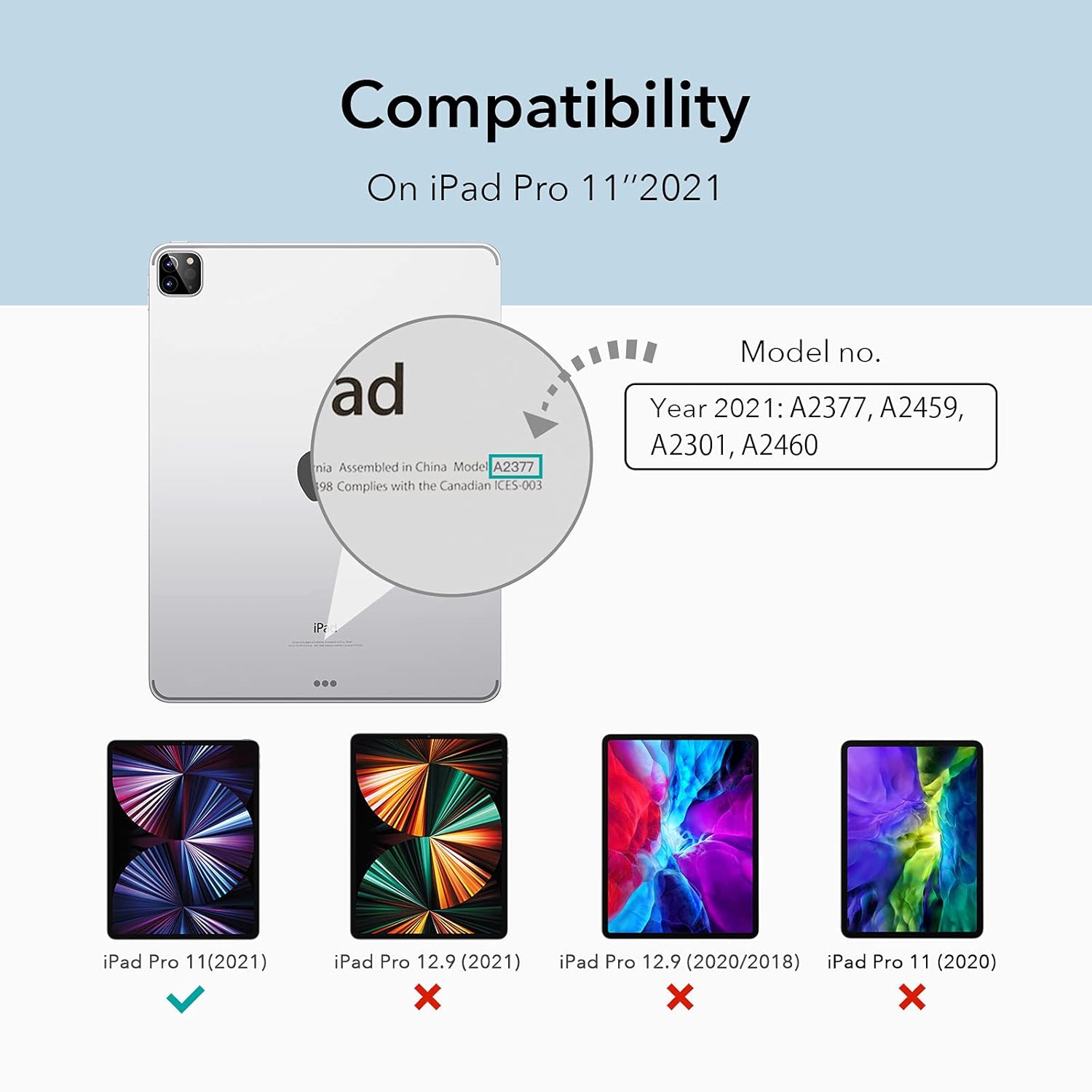 ESR Folio Case Compatible with iPad Pro 11 Inch 2021 (3rd Generation), Book Cover Design, Auto Sleep and Wake, Multi Angle Viewing Stand, Urban Premium Series-Knight