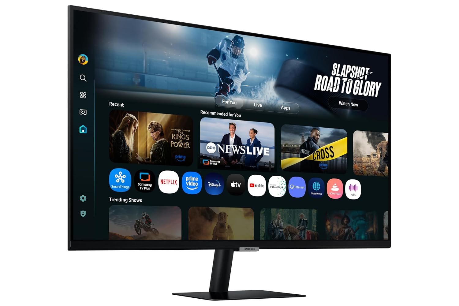 Samsung 32" (80 cm) 4K M7 Vision AI Smart Monitor|UHD 3840 x 2160|Smart TV Experience with AI|Type-C|Apple AirPlay|Gaming Bar|Remote|Speakers|Wi-Fi|Bluetooth|AI Picture & Sound|LS32FM700UWXXL|Black