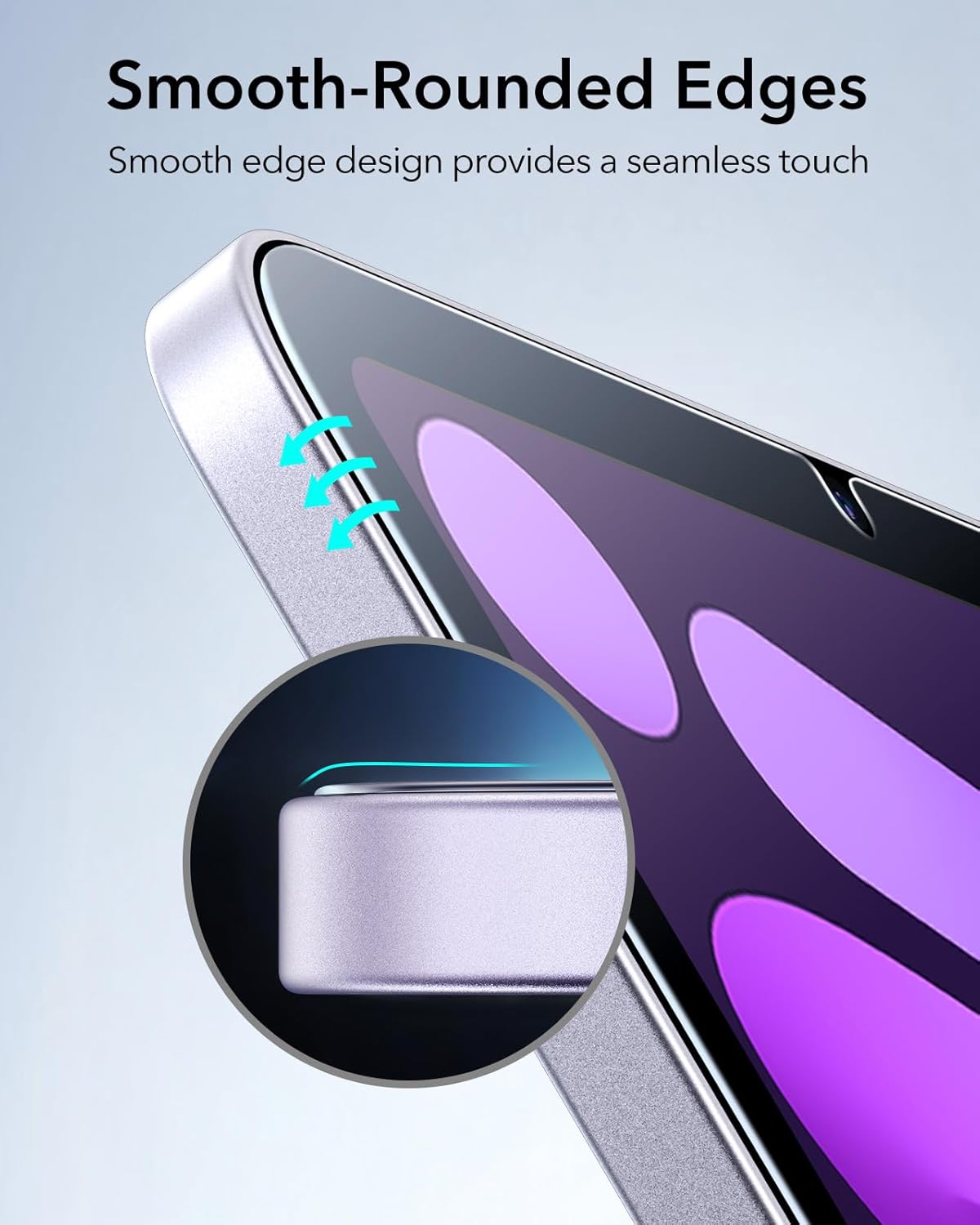 ESR 2 Pack Full Screen Protector For iPad Mini 7/A17 Pro,iPad Mini 7/6th Generation(2024/2021) 8.3 inch,Anti-Scratch Tempered Glass with Easy-Installation Frame,HD Clear,Support Apple Pencil Pro/USB-C