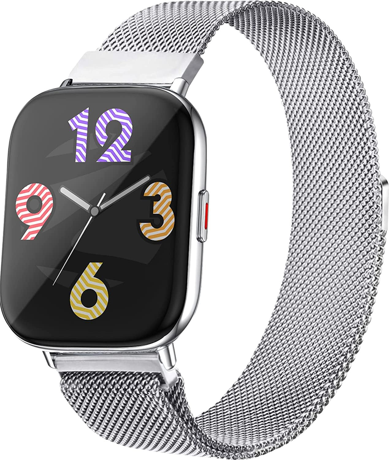 Zebronics Zeb-FIT5220CH Smart Fitness Watch, 2.5D Curved Glass 4.4cm Large Square Display, Metal Body, Dual Menu UI, 7-Day Data Storage, 8 Sports Mode, SpO2 black