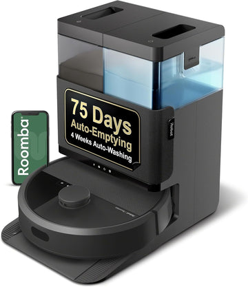 iRobot Roomba Plus 405 (G185) Combo Robot Vacuum & Mop with AutoWash Dock - Spinning Mop Pads, Self-Empties, Pad Washing & Drying, Self-Cleaning, Pad-Lift, LiDAR Navigation