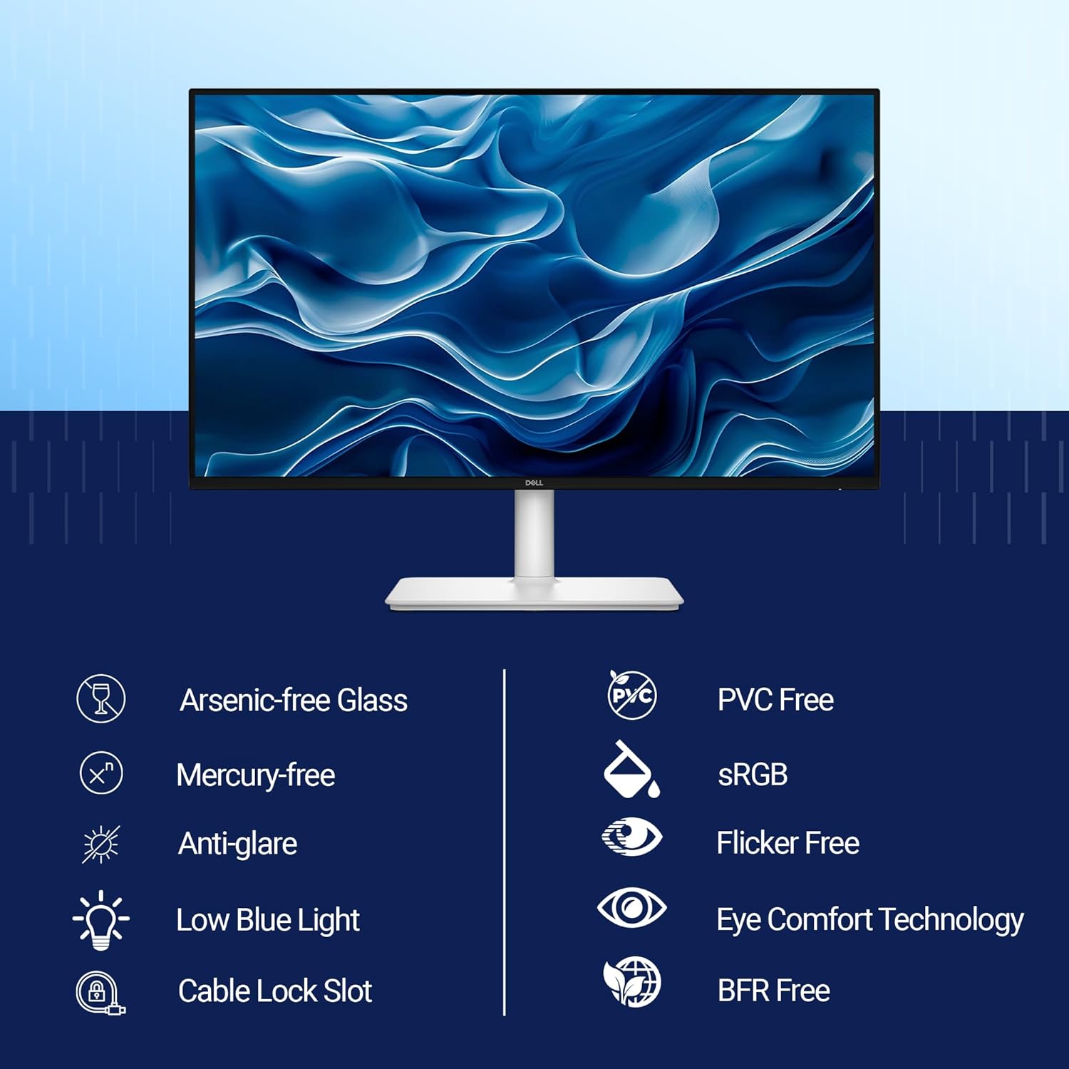 Dell S2725HSM 27"/68.58cm FHD Monitor, 144Hz Refresh Rate, IPS Panel, 1ms Response, Flicker-free, Contrast 1500:1, 2xHDMI, Built-in 6W Dual Speakers, Warranty 3 Years, TÜV Rheinland 4-Star Eye Comfort