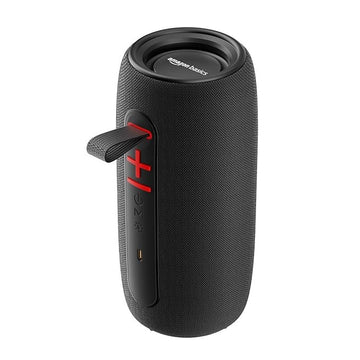 Amazon basics Bluetooth 20W Speaker, with TWS Function, Powerful Bass, BT 5.3, MicroSD Card Slot, RGB Lights, AUX Input, USB Support, and in-built Noise Cancelling Mic (Black)