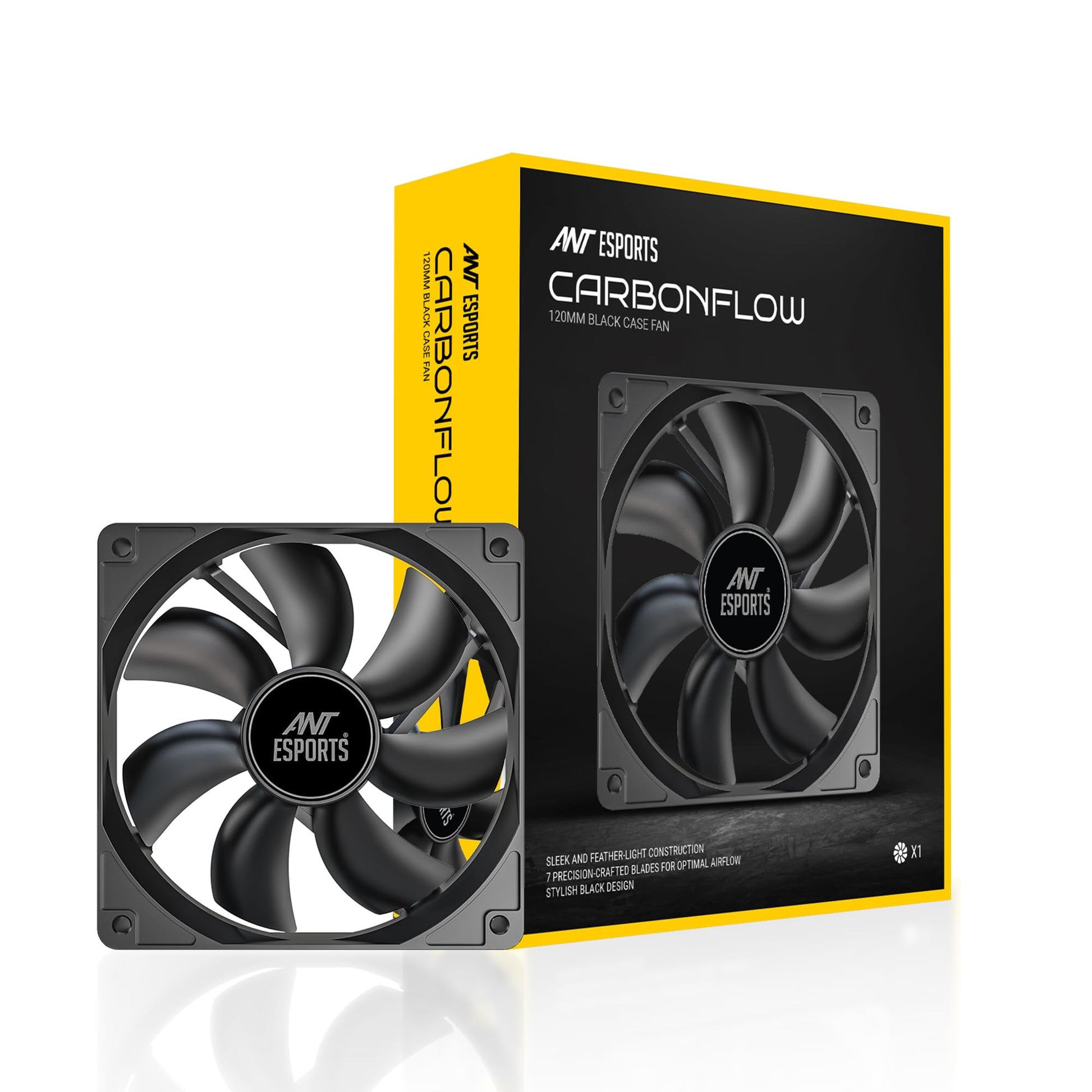 Ant Esports Royaleflow 120 AUTO RGB V2 Dual Sided RGB Ring Illumination Case Fan I Cooler