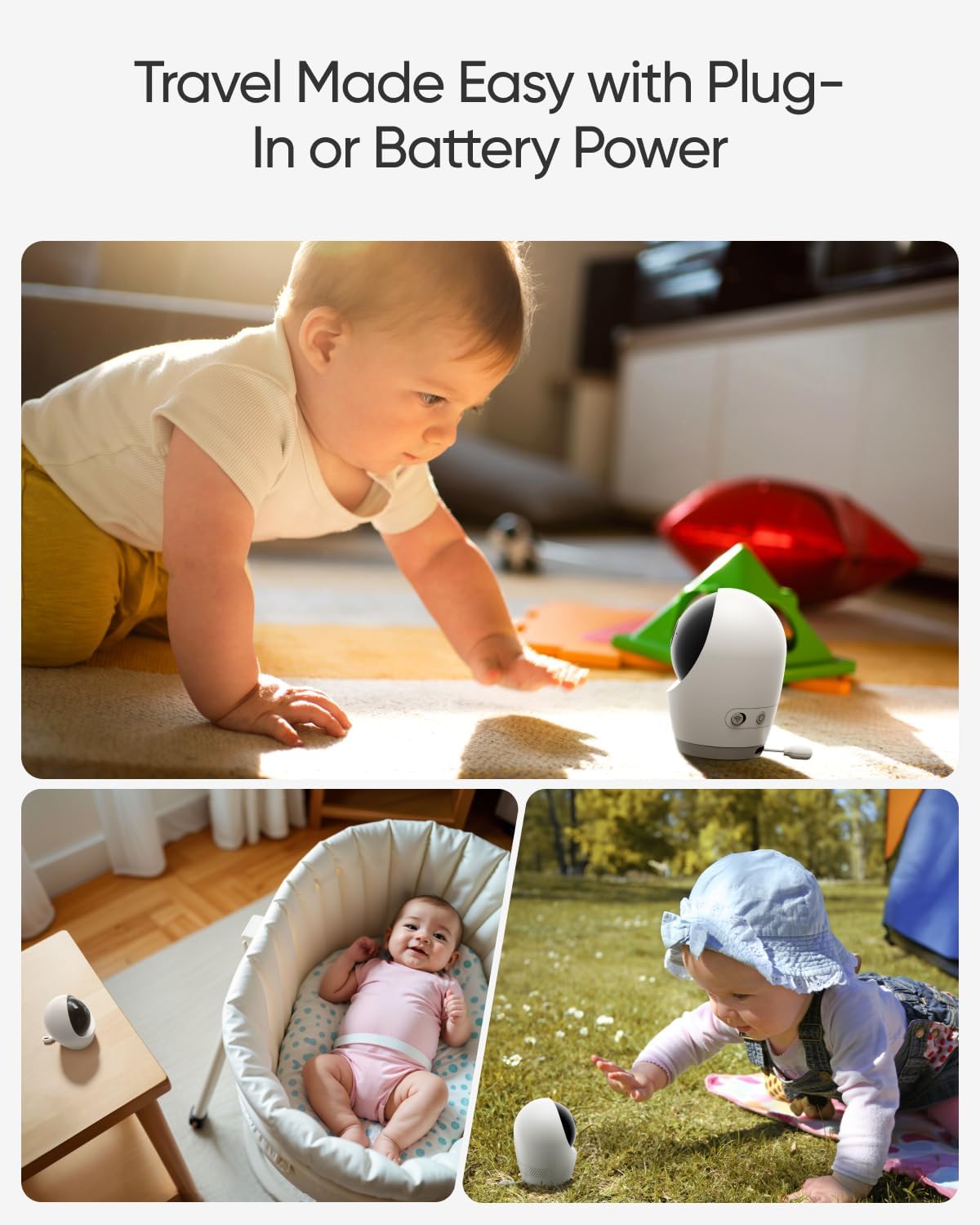 eufy Security Baby Monitor E21 with 4K UHD Camera, 5'' 720p Display, 8X Zoom, Hybrid Wi-Fi and No Wi-Fi Connection, 24/7 Recording in app, Pan-Tilt, Portable Camera with Built-in Battery, ANR