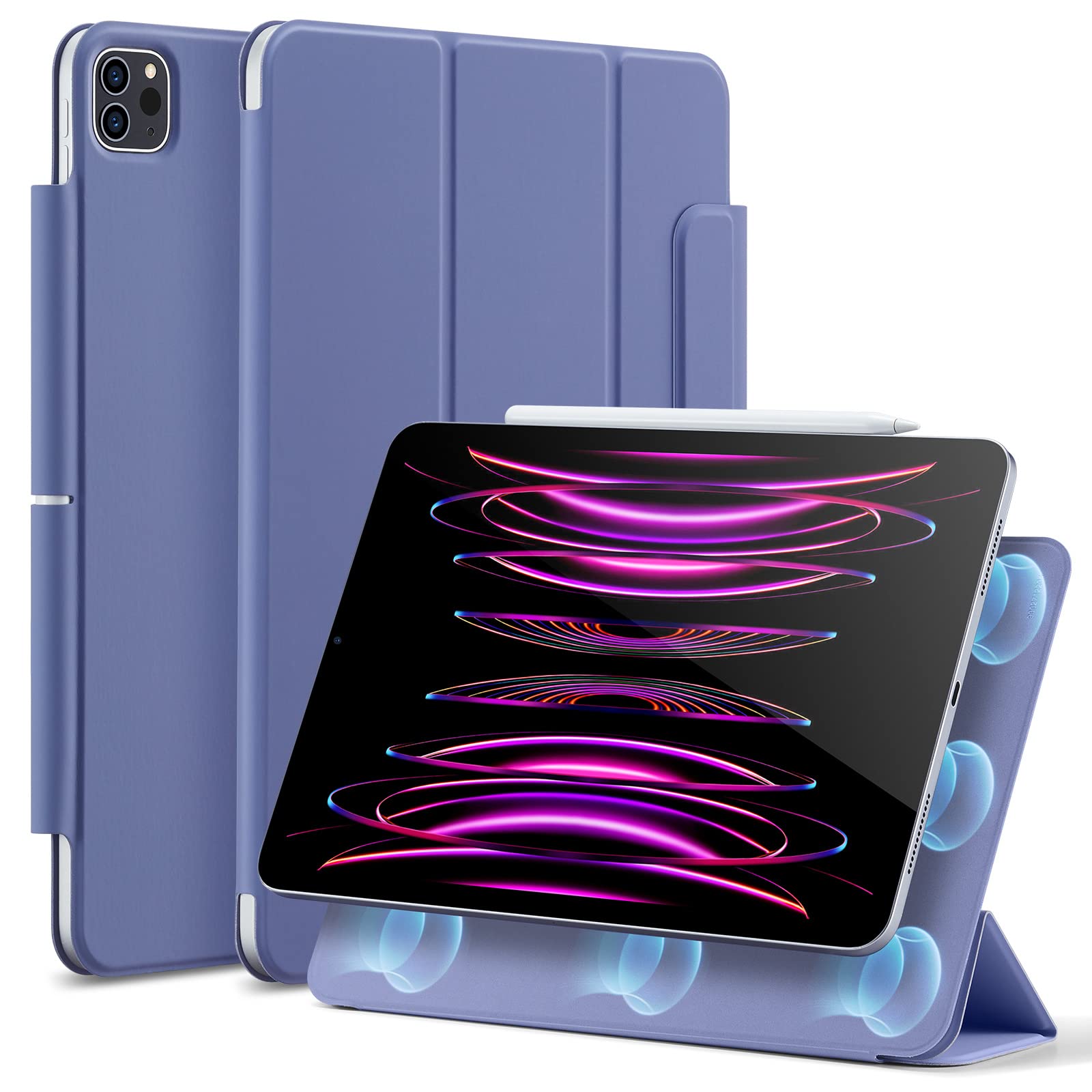 ESR for iPad Pro 12.9 inch Cover (2022/2021/2020, 6th/5th/4th Generation), iPad Air 13 inch Case 2025/2024, Convenient Magnetic Attachment, 2-Way Stand, Rebound Magnetic Case, Navy Blue