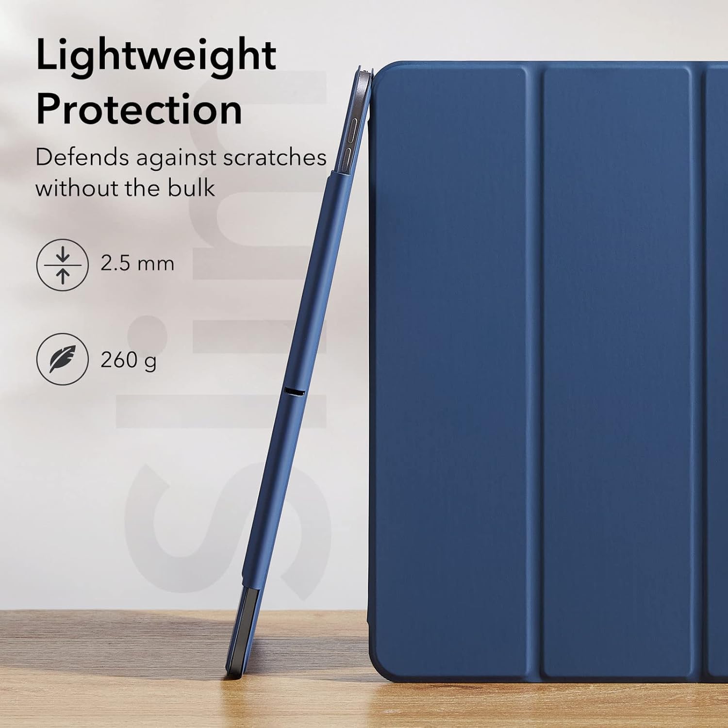 ESR for iPad Pro 11 inch Case (2022/2021/2020, 4th/3rd/2nd Generation), Convenient Magnetic Attachment, Two-Way Stand, Full Pencil 2 Support, Auto Sleep/Wake, Rebound Magnetic Case, Navy Blue