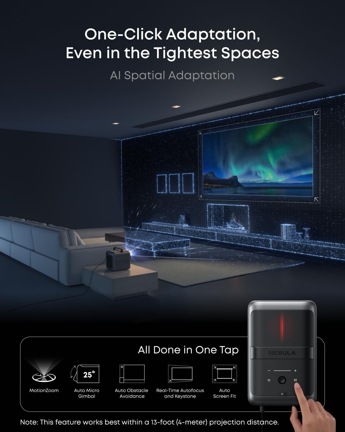 Nebula X1 4K Laser Projector, 3,500 ANSI Lumens, Dolby Vision