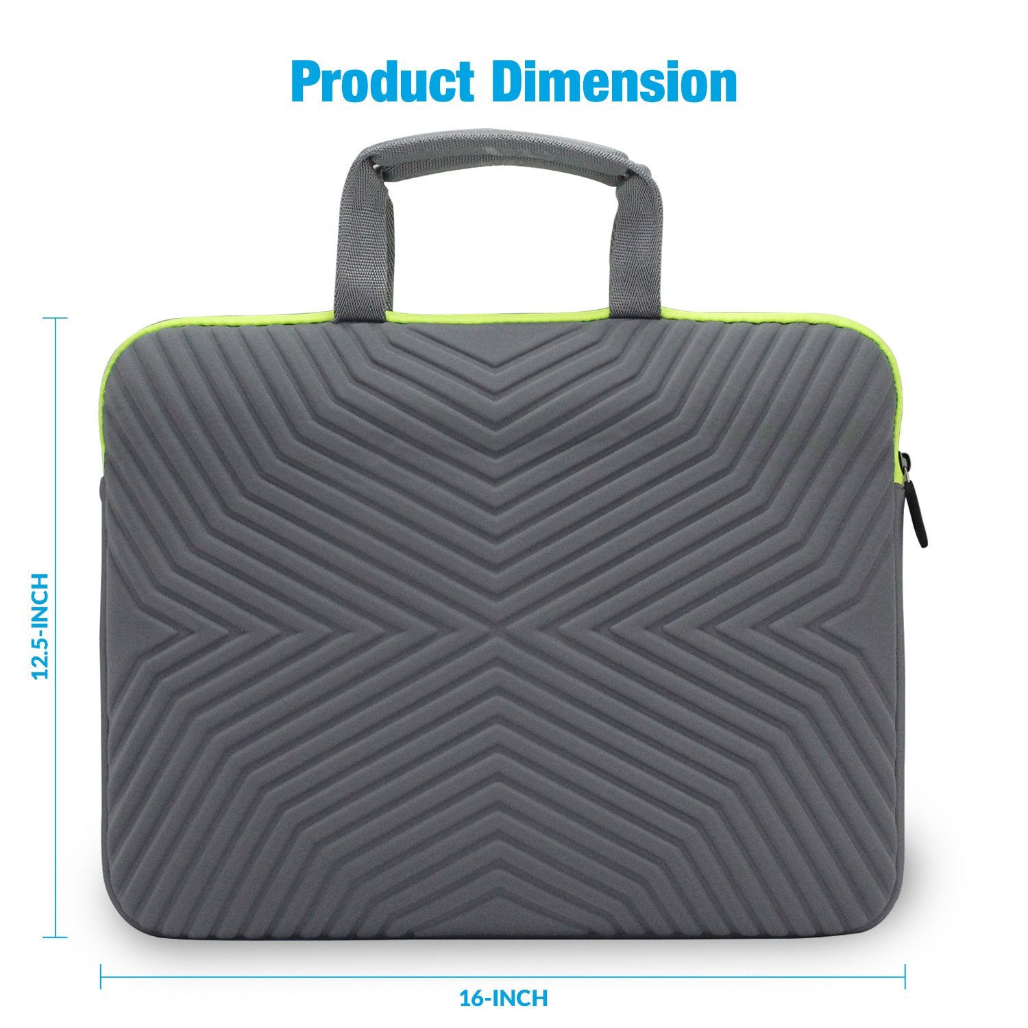 Tizum Laptop Bag Sleeve Case Cover for 15/15.6-Inch Laptop MacBook Designer Neoprene (Grey)