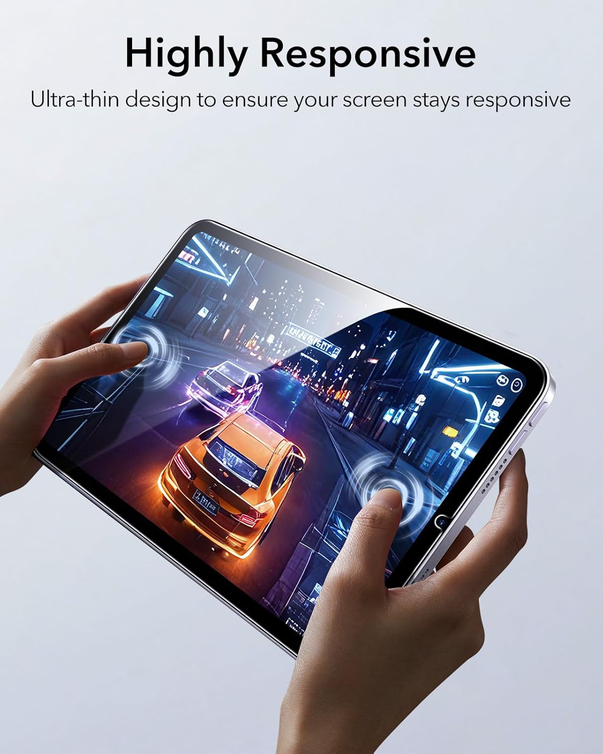 ESR 2 Pack Full Screen Protector For iPad Mini 7/A17 Pro,iPad Mini 7/6th Generation(2024/2021) 8.3 inch,Anti-Scratch Tempered Glass with Easy-Installation Frame,HD Clear,Support Apple Pencil Pro/USB-C