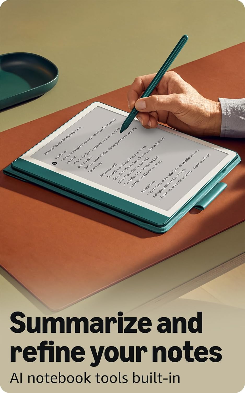 Amazon Kindle Scribe (16GB) - Your notes, documents and books, all in one place. With built-in AI notebook summarization. Includes Premium Pen - Tungsten + 3 months of Kindle Unlimited (with auto-renewal)