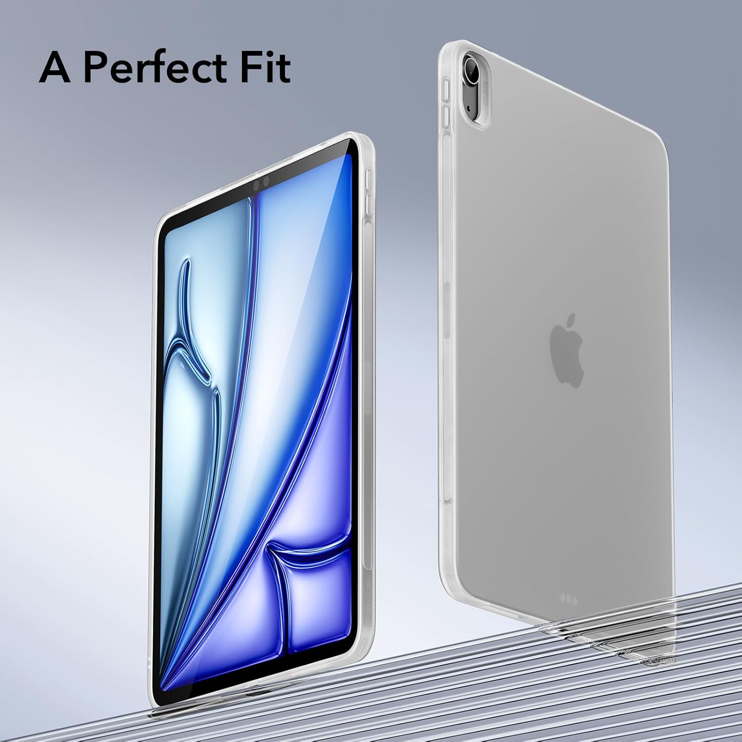 ESR for iPad Air 11 inch Generation Cover(2024), iPad Air 5th/4th Generation Cover (2022/2020), Slim & Light, Yellowing Resistant, Transparent Back Cover, Supports Pencil Pro/USB-C, Zero Series, White