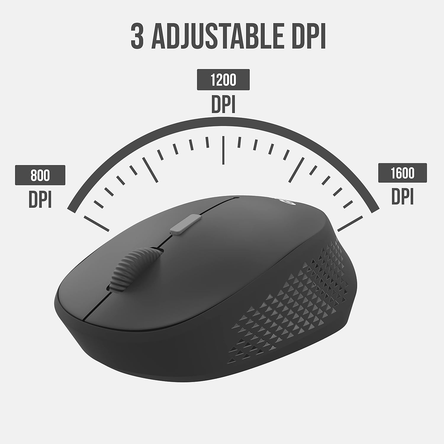 Quantum Wireless Keyboard and Mouse Combo, 12 Months* Battery(Cells Included), Nano Receiver, Silent Keys 800/1200/1600 DPI, Chiclet Keys Spill Resistant Keyboard for PC/Laptop, 1 Yr Warranty (Black)