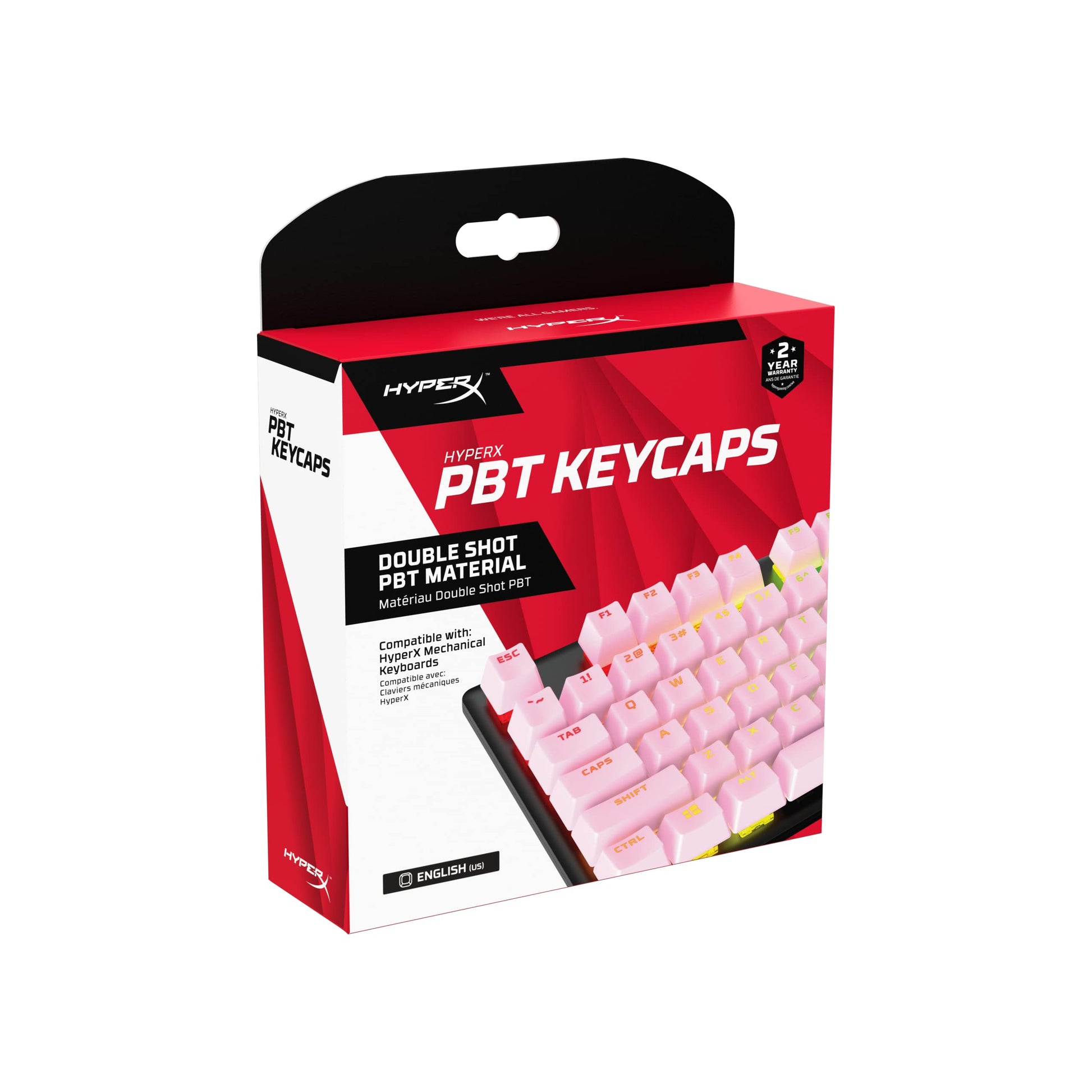 Hyperx Double Shot Pbt Pudding Full OEM Profile, English Us Layout 104 Keycaps Set with Translucent Layer for Mechanical Keyboards - Black (Hkcpxp-Bk-Us/G)
