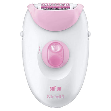 Braun Silk-épil 3-270,Epilator for Long-Lasting Hair Removal from roots,20 Tweezer System,Smartlight technology reveals fine hair, Gentle on Skin,Massage rollers,Shaver & Trimmer included,White & Pink.  *******SEALED********