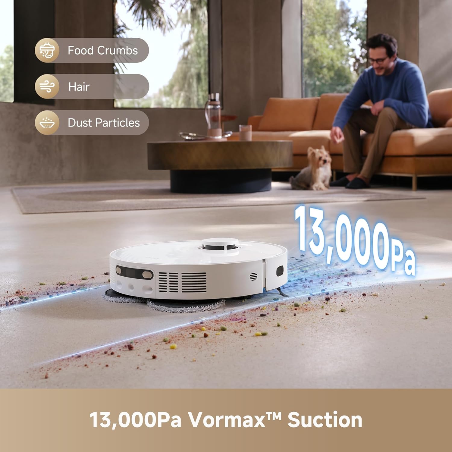 dreame L40s Ultra CE Robot Vacuum and Mop with Self-Emptying, TriCut Brush | 13,000Pa Suctiion, DuoSrub Mopping, Extendable Mop, Mop Self-Cleaning, Ultrasonic Carpet Sensing, 3DAdapt Obstacle Avoidance