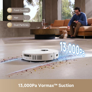dreame L40s Ultra CE Robot Vacuum and Mop with Self-Emptying, TriCut Brush | 13,000Pa Suctiion, DuoSrub Mopping, Extendable Mop, Mop Self-Cleaning, Ultrasonic Carpet Sensing, 3DAdapt Obstacle Avoidance