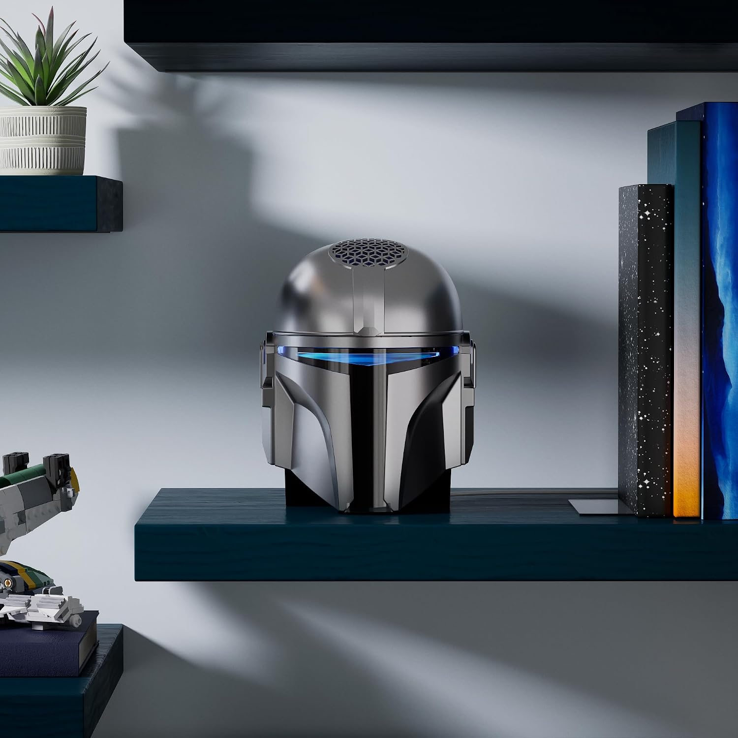 All-New Limited Edition, Star Wars The Mandalorian Helmet Stand for Amazon Echo Dot (4th & 5th Generation)