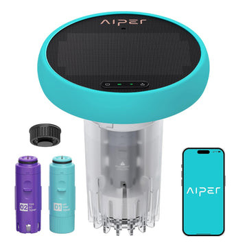 AIPER HydroComm Pro Smart Pool Monitor, 5-in-1 Water Testing for Pools, Hot Tubs, and Spas, Features App Control and Real-Time Underwater Connectivity, Blue