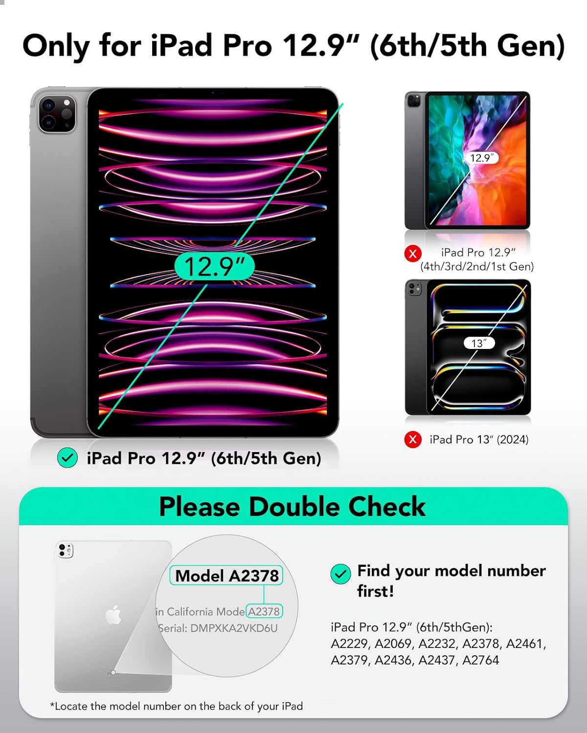 ESR iPad Pro 12.9 Case (2022/2021), iPad Pro 12.9 inch Hybrid Case with Pen Holder, 12.9 inch, Detachable Magnetic Cover, Rebound 360 Series, Forest Green