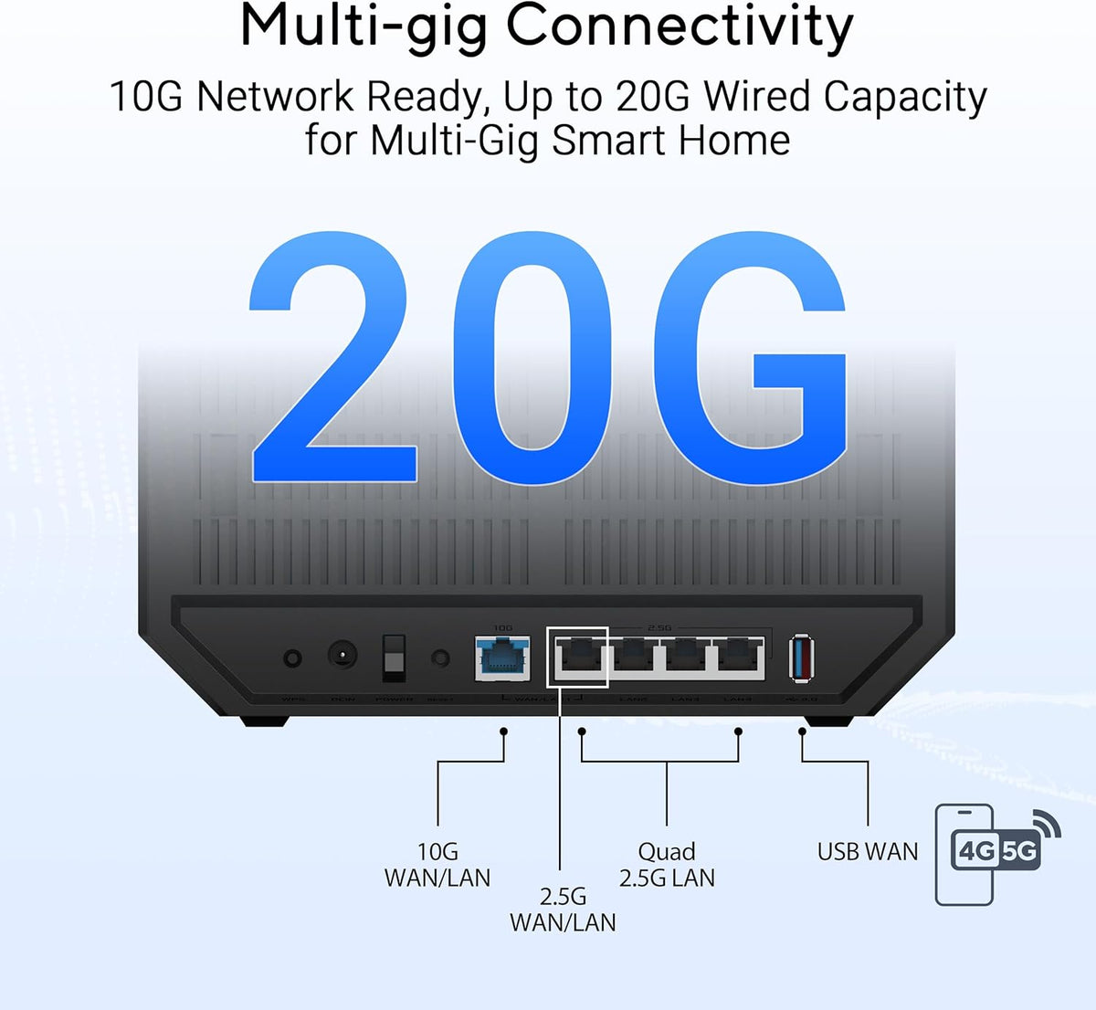 ASUS RT-BE9700 WiFi 7 Router - Tri-Band (6GHz), 9.7 Gbps, x2 WAN, Mesh